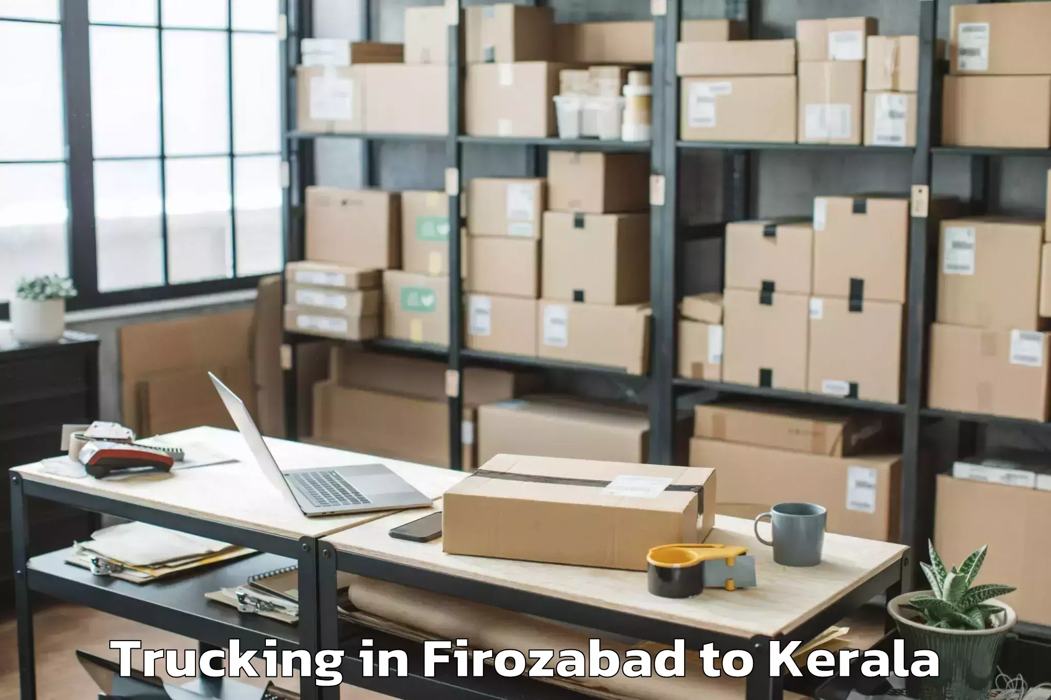 Book Firozabad to Olavakkot Trucking Online